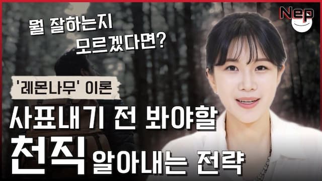 사표 내기 전에 봐야 할 천직을 알아내는 방법(feat. 레몬나무 이론)